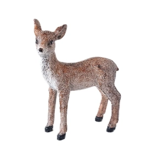 Srna stojící 11 cm zimní rezavá