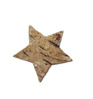 Hvězda 6 cm bříza natur, 1 ks