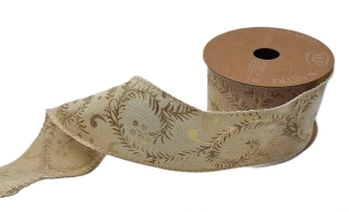 Stuha 63 mm x 1 m, latté jmelí větev