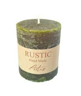 Svíčka 70x80 mm Rustic, zelená tmavá