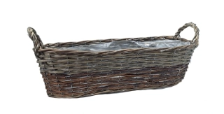 Truhlík 50 cm ovál vrba, přírodní