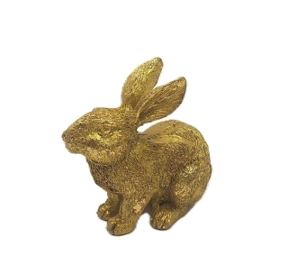 Zajíc 6 cm, zlatá