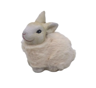 Zajíc 11 cm se srstí, bílá