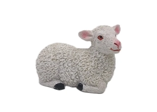 Ovečka 8 cm sedící, bílá (RS)