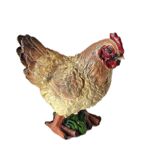 Slepice 12 cm, krémová