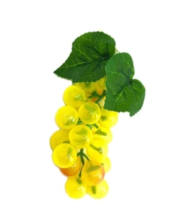 Hrozno 14 cm s listem, žlutá (PS)