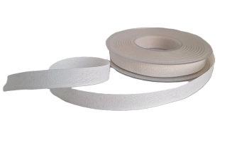 Stuha plátnová 15 mm x 2 m, bílá patina