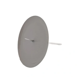Držák svíčky Ø 7,5 cm s okrajem stříbrná/matná, 1 ks