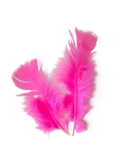 Peří 10 - 15 cm růžová, 5 ks