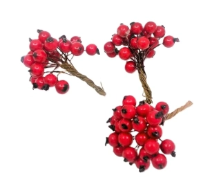 Jeřabiny bobule 1 cm, 24 ks