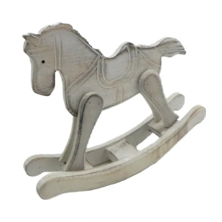 Koník 16 cm houpací (šedá)