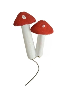 Muchomůrky 10 cm, zápich/X2