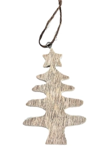 Stromek s hvězdou 13 cm, bílá