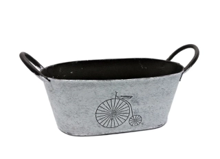 Truhlík 25 cm plech, bicykl bílá