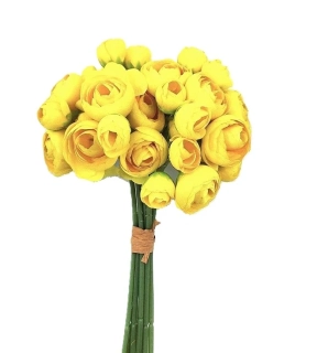 Ranunculus 30 cm, 9 ks žlutá (12A10)
