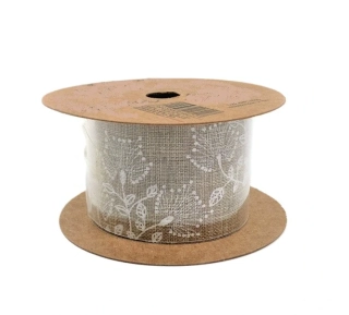 Stuha 40 mm x 1 m, květiny/natur