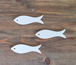 Rybky 5 cm bílá, 3 ks