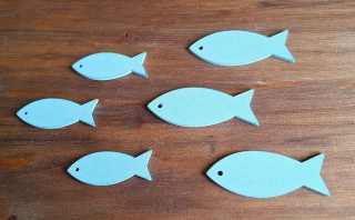 Ryby 5/7 cm modrá, 6 ks