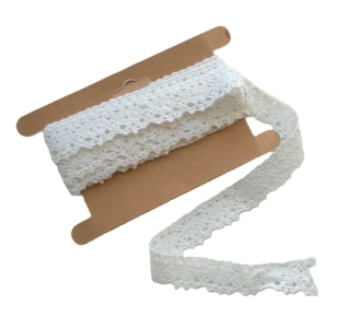 Stuha paličkovaná 25 mm x 2,35 m, bílá