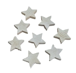 Hvězdy 3 cm bílá, 6 ks