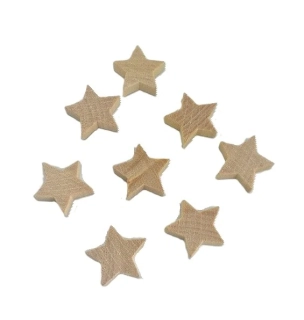 Hvězdy 3 cm přírodní, 6 ks