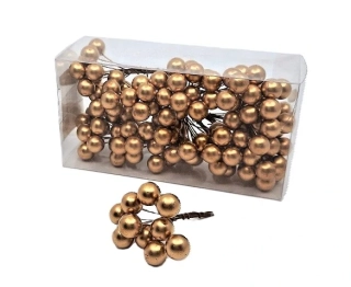 Bobule 10 ks/bal., perleť zlatá