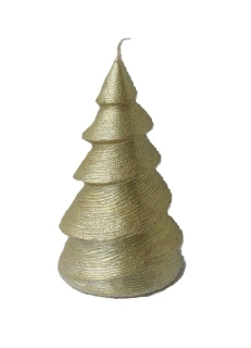 Svíčka stromek 90x155 mm, zlatá