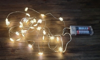 LED světelný řetěz 3,5 m (vločky S), 30 žároviček