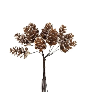 Šišky (modřín) zasněženo 2,5 cm, 10 ks