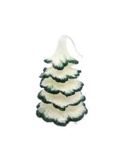 Svíčka stromek 75x100 mm, zelený okraj