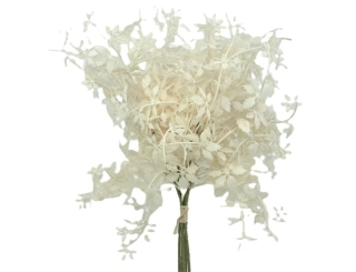 Listoví javoru 41 cm/svazek 3 ks, bílá