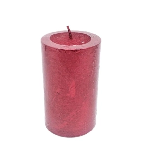 Svíčka 70x120 mm Rustic, červená