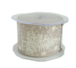 Stuha 63 mm x 1 m, stromy bílá