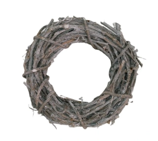 Věnec 25 cm Wood, ojíněná