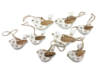 Ptáček 5/7 cm závěs malované, 8 ks