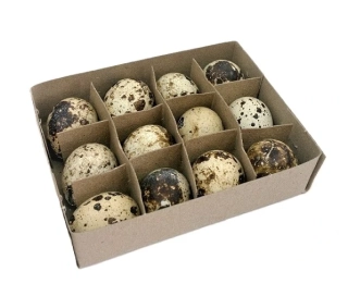 Vejce křepelčí 3,5 cm (přírodní), 12 ks