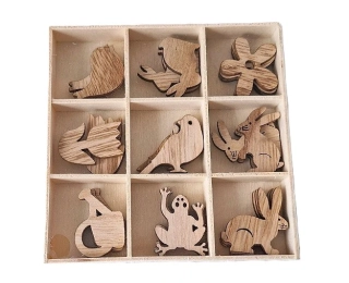 Ozdoby mix D - zvířata aj., 9 ks