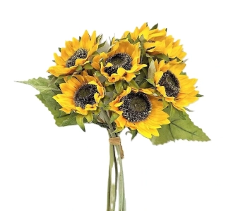 Slunečnice 28 cm/Ø 9 cm svazek 6 ks,  žlutá (5104)