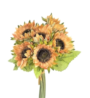 Slunečnice 28 cm/Ø 9 cm svazek 6 ks, krémová (04)