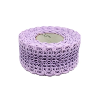 Stuha síťovaná 40 mm x 1 m, fialová pastel