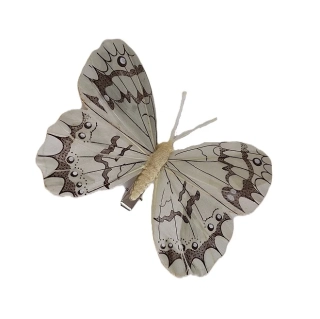 Motýl 12 cm béžová (A7737)