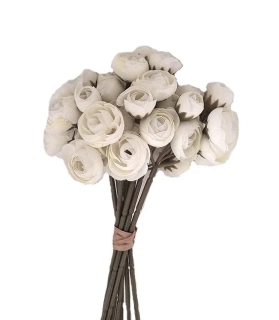 Ranunculus 30 cm, 9 ks bílá (21C01)