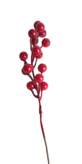 Bobule cesmína 20 cm, červená