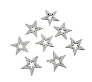 Hvězdy 4 cm bílá/výřez, 6 ks (5401.01)