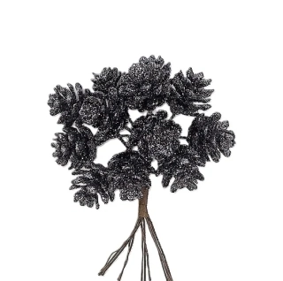 Šišky (borovice mini) černá 2 cm, 12 ks (QXL.60)