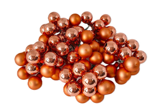Koule 2 cm oranžová světlá lesklá/matná, 12 ks