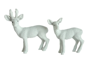 Kolouch a laň 8 cm (bílá), 2 ks