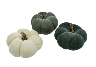 Dýně 7,5 cm textil 3 ks, mix šedá