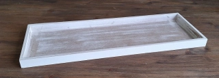Podnos 40 cm (vzor 405), patina bílá/hnědá