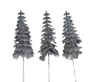 Stromek 13 cm zápich, stříbrná